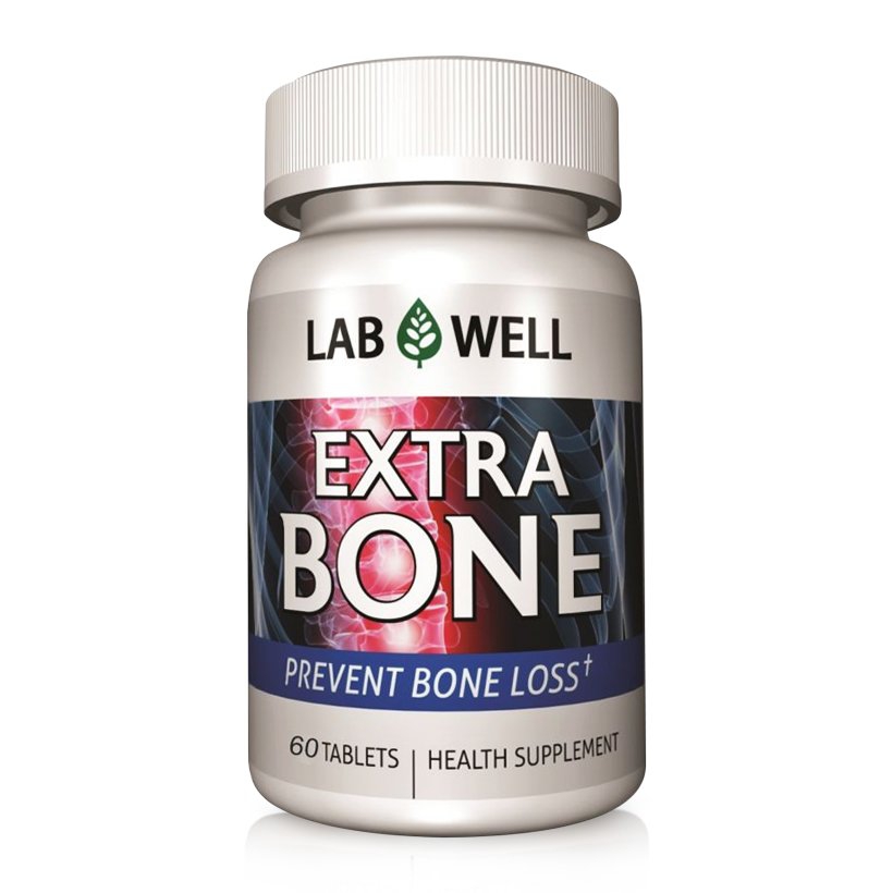 Lab Well Extra Bone bổ sung Calci và Vitamin ngừa loãng xương | Hộp 60 viên