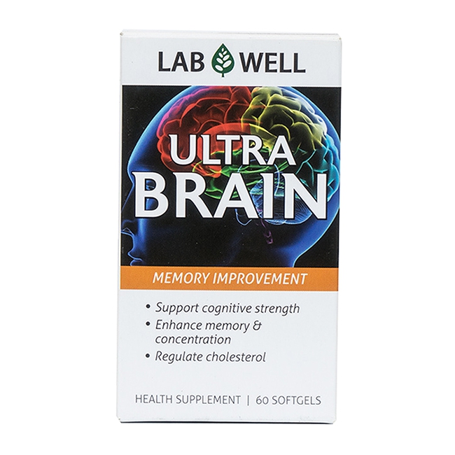 Tpbvsk bổ não Lab Well Ultra Brain, Hộp 60 viên