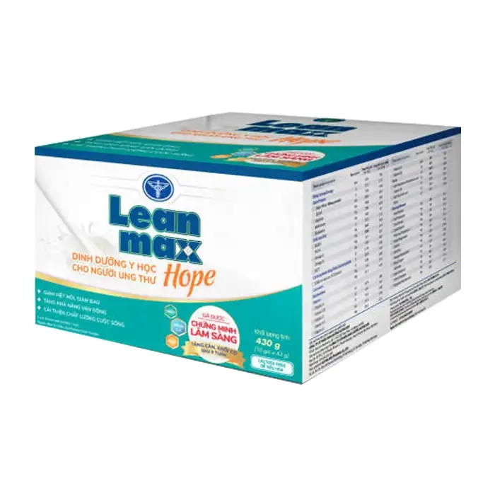 Leanmax Hope Nutricare 10 gói x 43g - Sữa dinh dưỡng y học bệnh ung thư