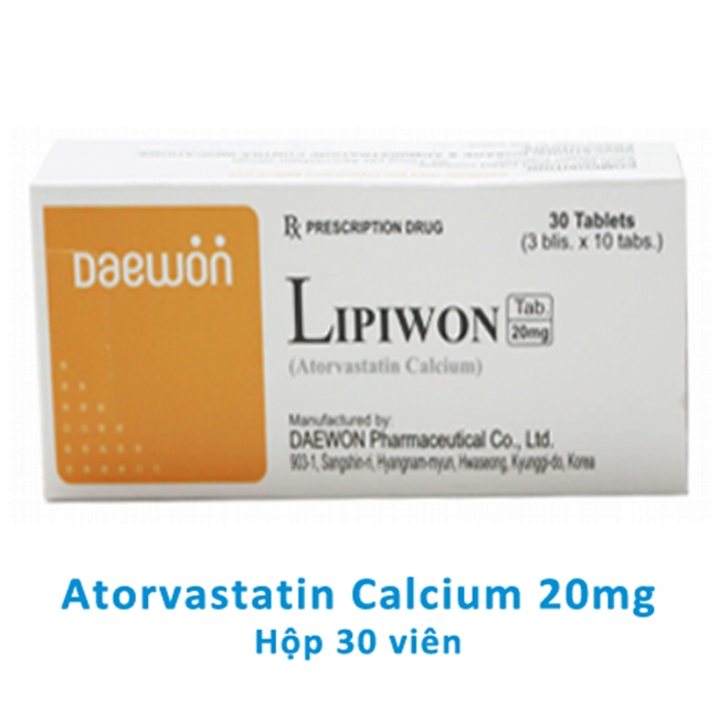 LIPIWON Atorvastatin Calcium 20mg giúp làm giảm Cholesterol