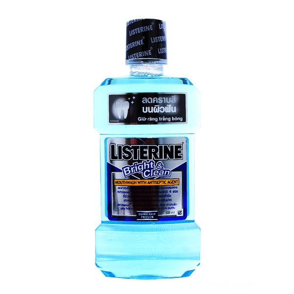 Nước súc miệng ngừa sâu răng Listerine Bright Clean 500ml