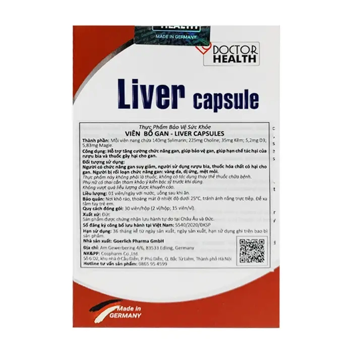 Liver Capsule Doctor Health 2 vỉ x 14 viên - Viên uống bổ gan