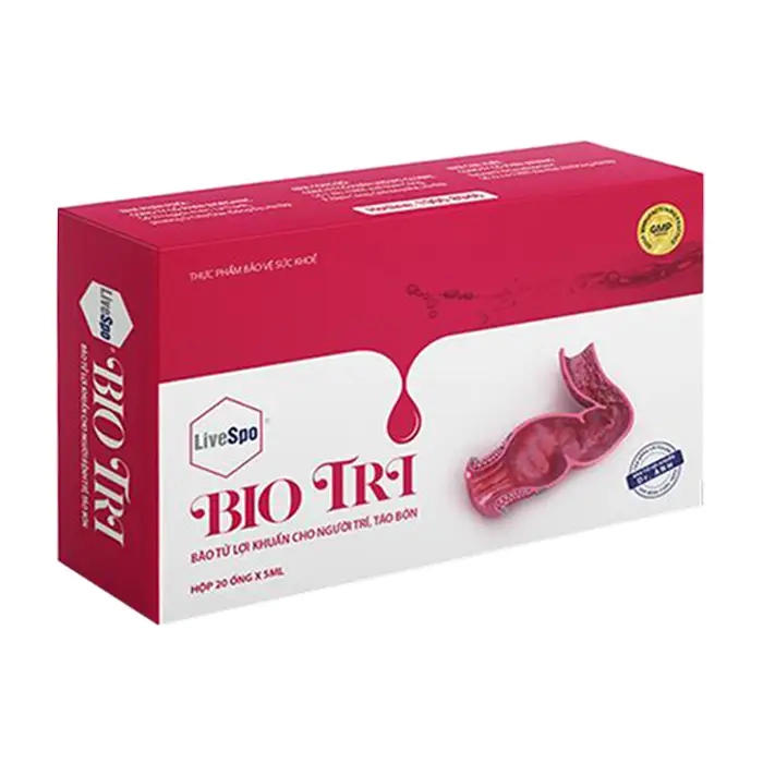 LiveSpo Bio Tri 20 ống x 5ml - Bào tử lợi khuẩn cho người trĩ, táo bón