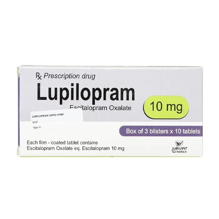 Lupilopram 10mg 3 vỉ x 10 viên – Thuốc chống trầm cảm