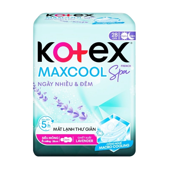 Max Cool French Spa Kotex 6 miếng (ngày nhiều-đêm)