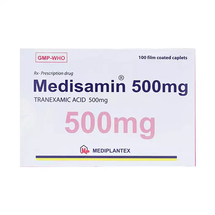 Medisamin 500mg Mediplantex 10 vỉ x 10 viên - Thuốc cầm máu