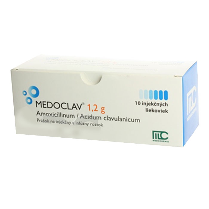 Thuốc Medoclav 1.2g, Hộp 10 ống Inj