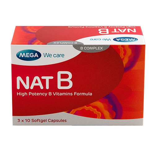 Mega Nat B giúp bổ sung Vitamin và khoáng chất, Hộp 3 vỉ x 10 viên
