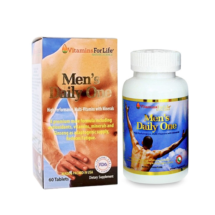 Bổ sung Vitamin cho nam giới Men Daily One Vitamins For Life, Hộp 60 viên
