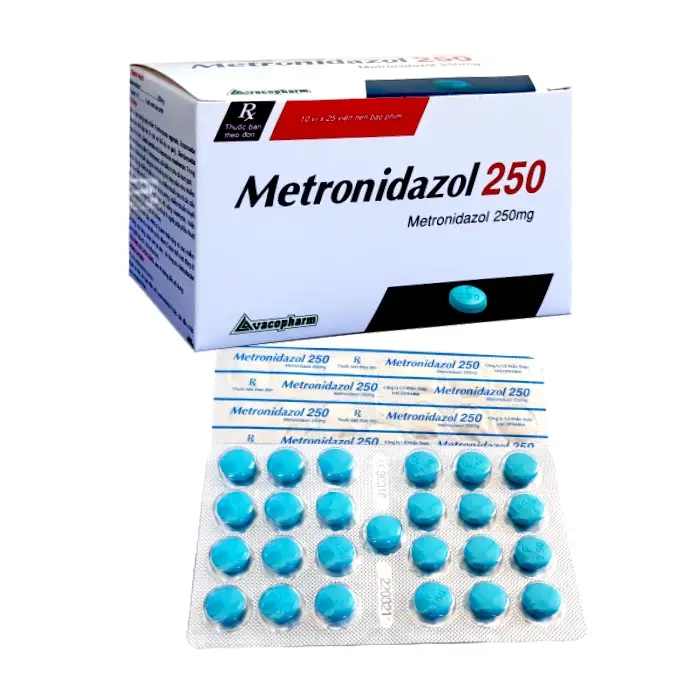 Metronidazol 250mg Vacopharm 10 vỉ x 25 viên - Thuốc kháng sinh