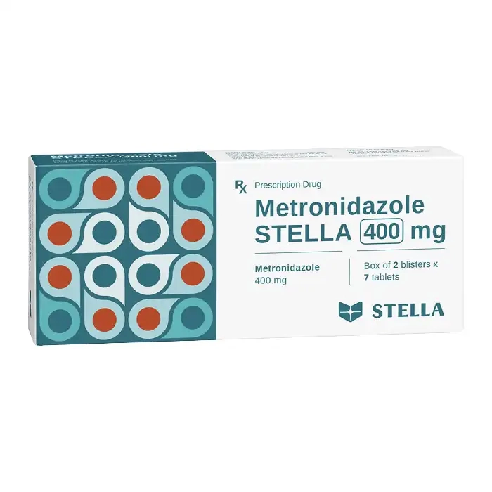 Metronidazole Stella 400 mg 2 vỉ x 7 viên - Thuốc kháng sinh