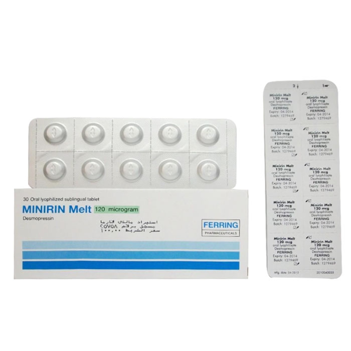 Thuốc lợi tiểu Minirin Melt Oral Lyophilisate 120mcg, Hộp 30 viên