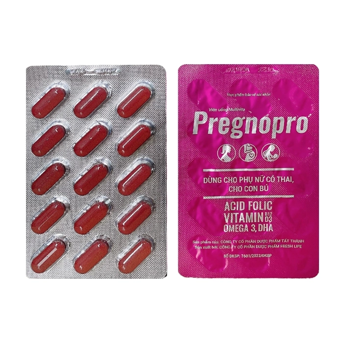 Multivita Pregnopro Tất Thành 2 vỉ x 15 viên - Viên uống cho mẹ bầu