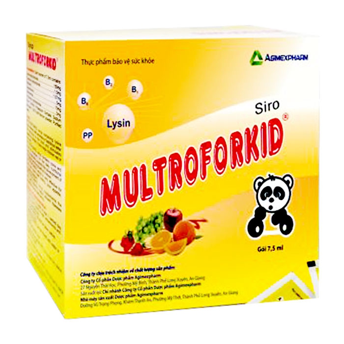 Multroforkid Agimexpharm 30 gói x 7,5ml – Siro hỗ trợ ăn ngon