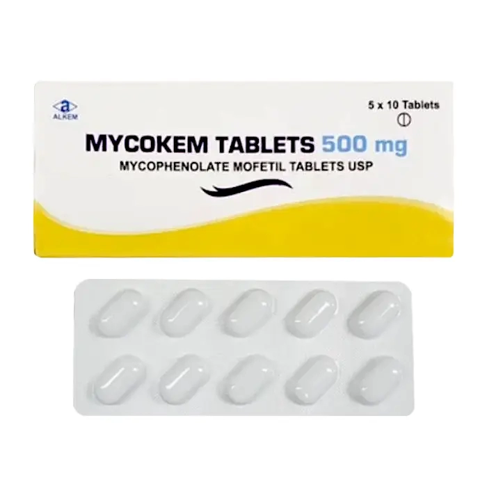 Mycokem Tablets 500mg Alkem 5 vỉ x 10 viên – Thuốc chống thải ghép