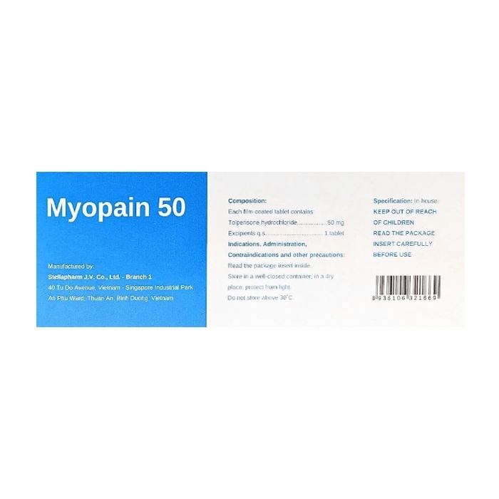 Myopain 150mg Stella 5 vỉ x 10 viên - Thuốc giãn cơ