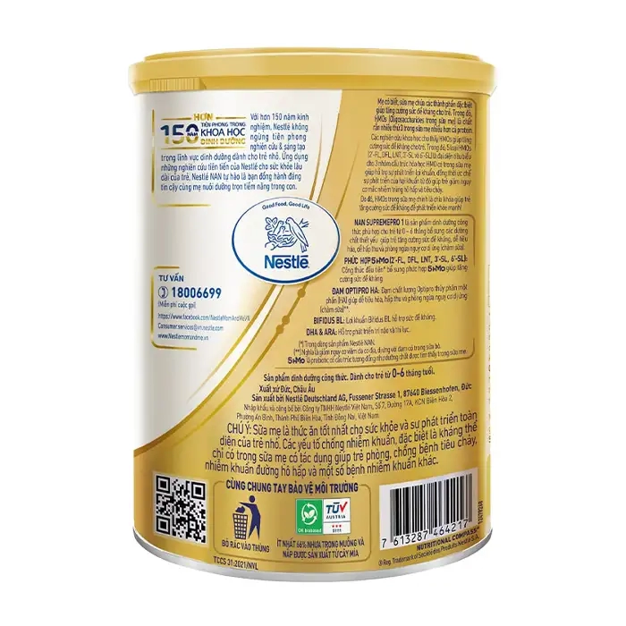 Nan Supremepro 1 Nestlé 400g - Tăng cường kháng thể đường ruột