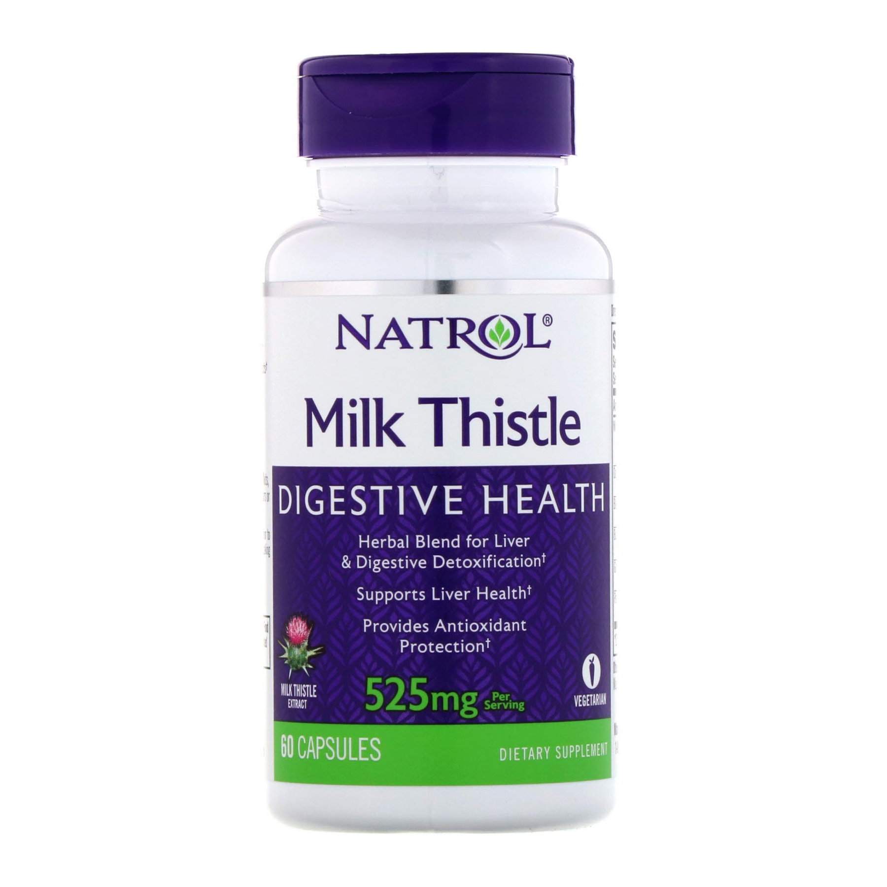 Tpbvsk giúp bổ gan Natrol Milk Thistle Digestive Health 525mg, Chai 60 viên