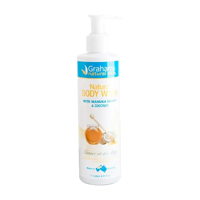 Natural Skin Body Wash Grahams 250ml - Sữa tắm thiên nhiên chiết xuất mật ong manuka dừa