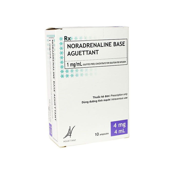 Thuốc  Noradrenaline Base Aguettant 1mg/ml