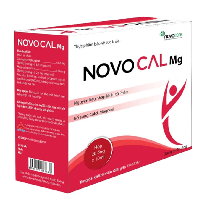 Novo Cal Novocare 20 ống x 10ml - Dung dịch bổ sung Canxi