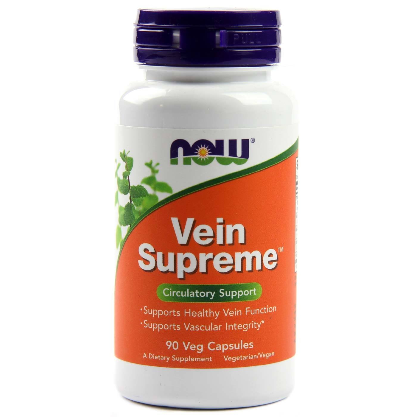 Now Foods Vein Supreme, 90 Veg Capsules Hỗ trợ điều trị suy giãn tĩnh mạch