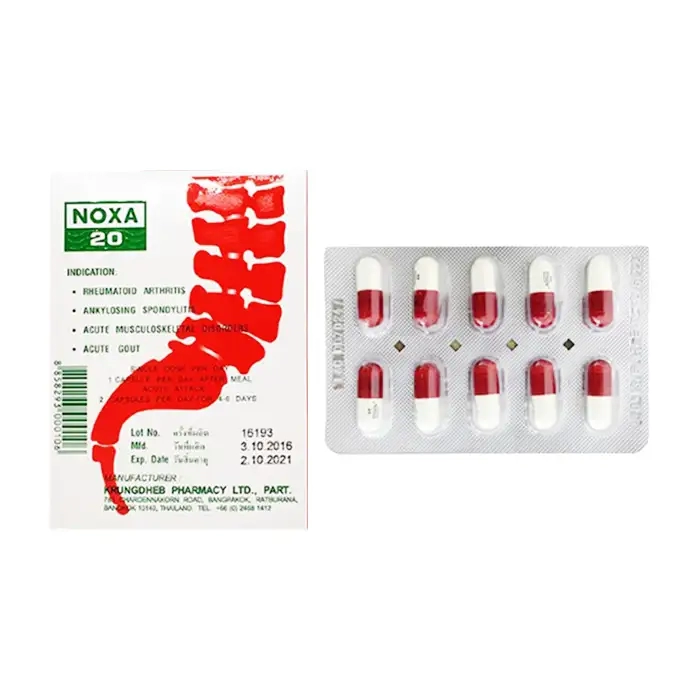 Noxa đôi mươi Krungdheb 1 vỉ x 10 viên - Giúp kháng viêm và hạn chế nhức xương khớp