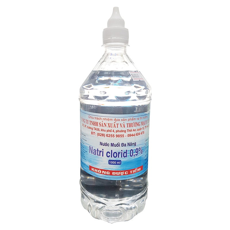 Nước muối Natri Clorid 0,9% 1000ml ( Nam Hà )