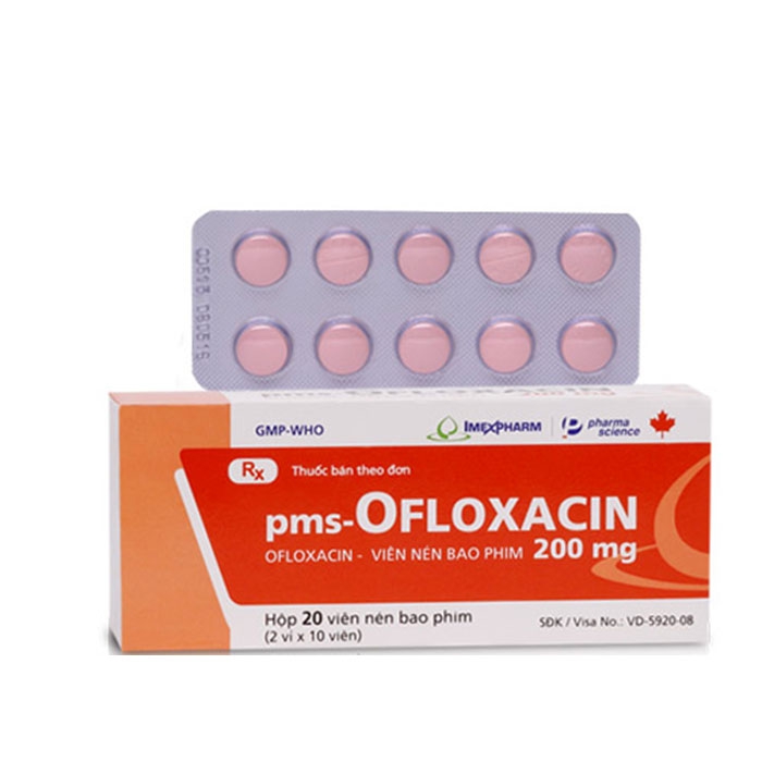 Thuốc kháng sinh Imexpharm Ofloxacin 200mg, Hộp 20 viên