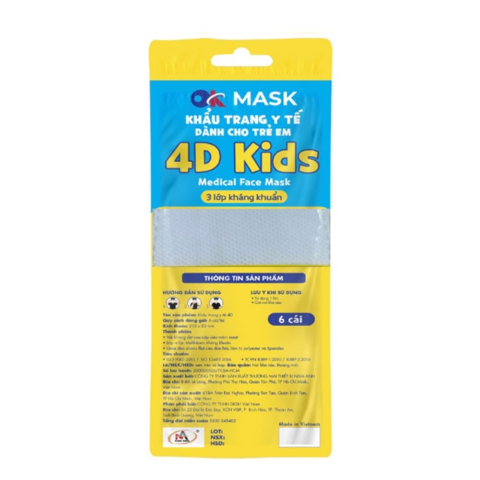 OK Mask 4D Kids - Khẩu trang y tế cho trẻ