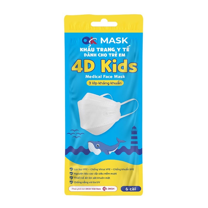 OK Mask 4D Kids - Khẩu trang y tế cho trẻ