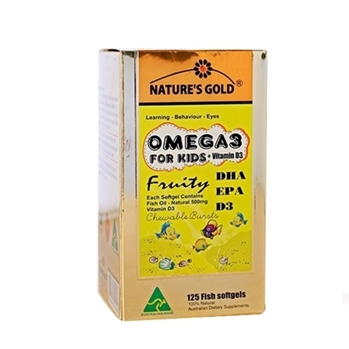 Tpbvsk dầu cho trẻ em Nature's Gold Omega 3, Hộp 125 viên