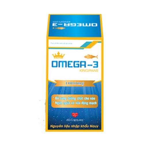 Omega 3 Kingphar giúp bổ sung Omega 3, Hộp 60 viên
