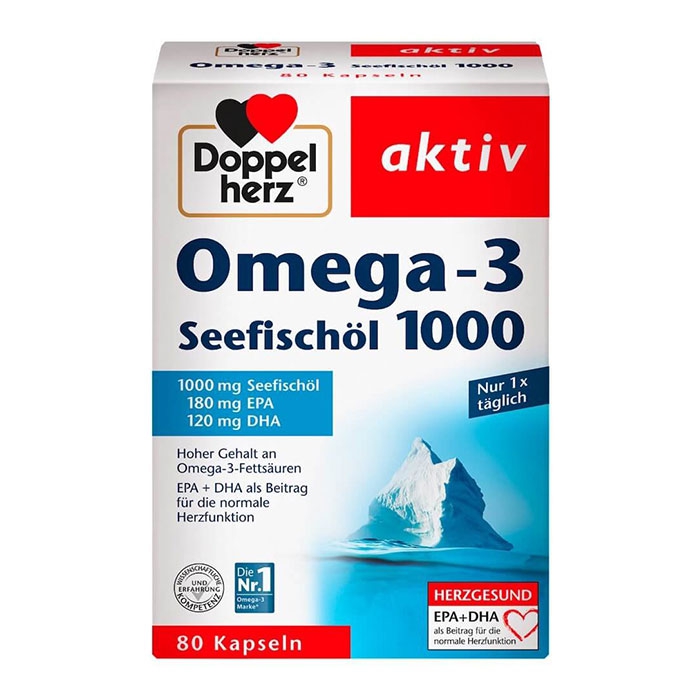 Omega 3 Seefischol 1000mg Doppelherz, Hộp 80 viên