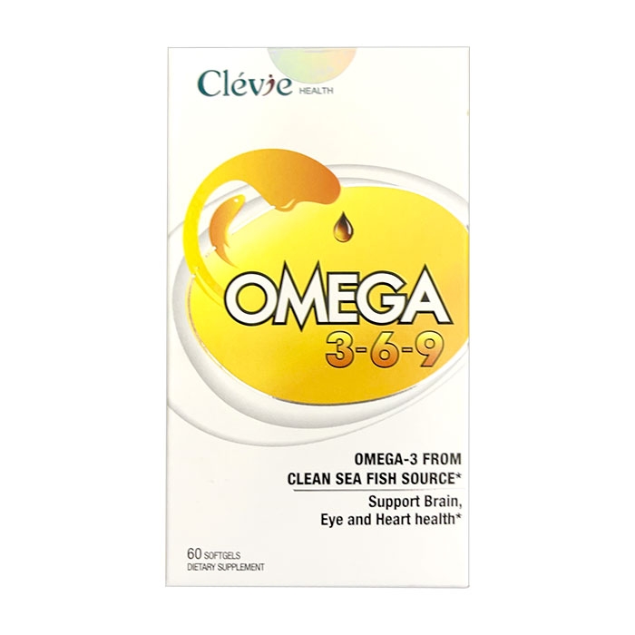 Omega 3 6 9 Clevie Health 60 viên - Hỗ trợ giảm triglycerid trong máu