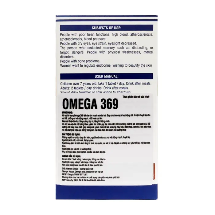 Omega 369 Nutriton UK, Chai 60 viên
