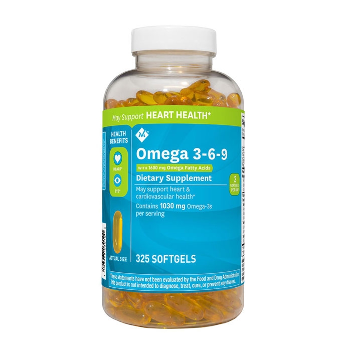 Omega 369 Supports Health 1600mg, Chai 325 viên (Mẫu mới)