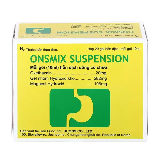 Onsmix Suspesion Huons 20 gói x 10ml - Trị trào ngược dạ dày, thực quản