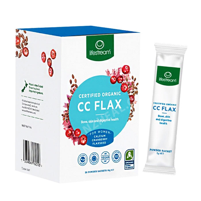 Organic CC Flax Lifestream 30 gói - Bột hữu cơ tăng cường sức khỏe