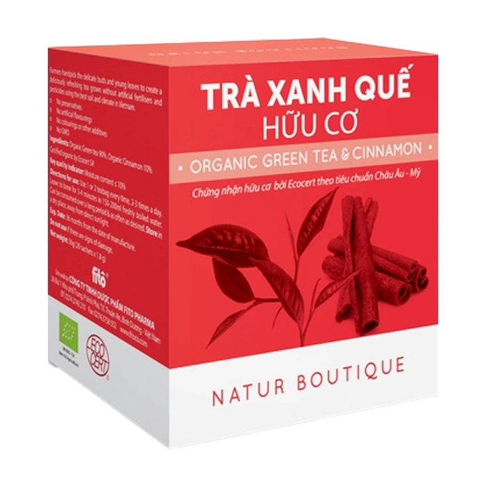 Organic Cinnamon Green Tea Fito Pharma 20 gói x 1.8g