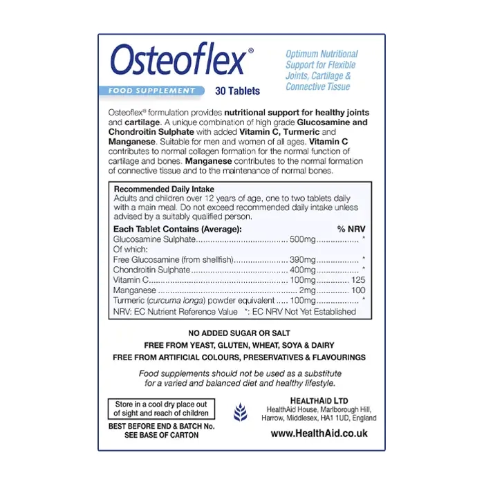 Osteoflex Healthaid 2 vỉ x 15 viên - Viên uống bổ xương khớp