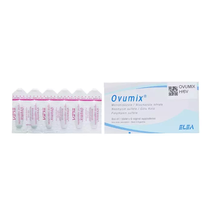 Ovumix Elea 1 vỉ x 6 viên - Điều trị viêm, nhiễm khuẩn âm đạo