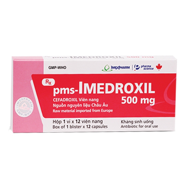 Thuốc kháng sinh Imexpharm Imedroxil 500mg, Hộp 12 viên