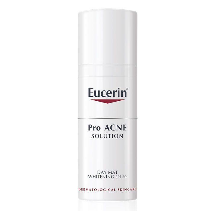 Kem dưỡng trắng, chống nắng cho da mụn Eucerin Pro Acne Solution Day Mat Whitening SPF 30 50ml