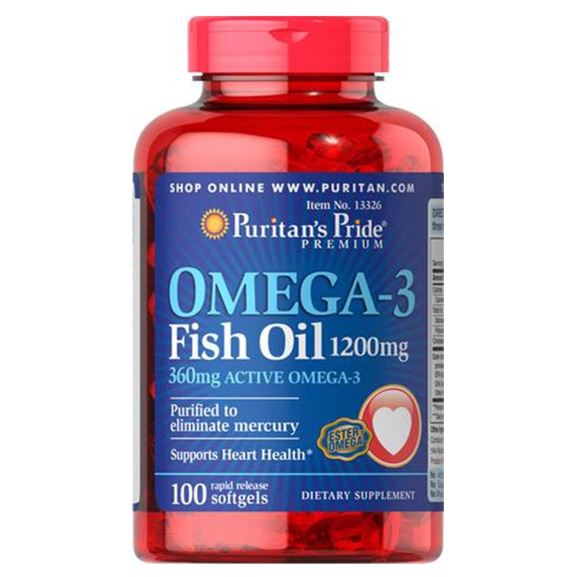 Viên uống Puritan's Pride Omega-3 Fish Oil 1200mg