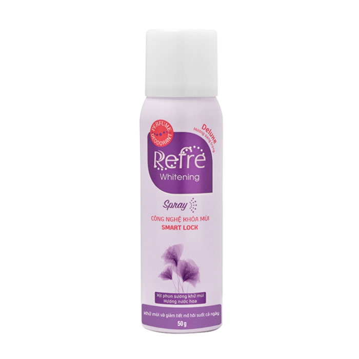 Refre White Spray Deluxe Rohto Mentholatum 50g - Xịt khử mùi hướng nước hoa