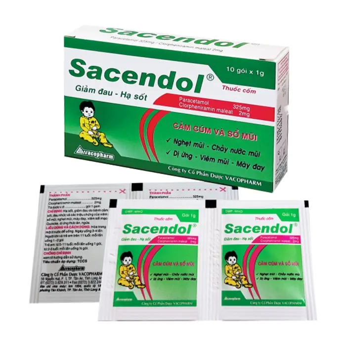 Sacendol Vacopharm 1g - Thuốc cảm cúm