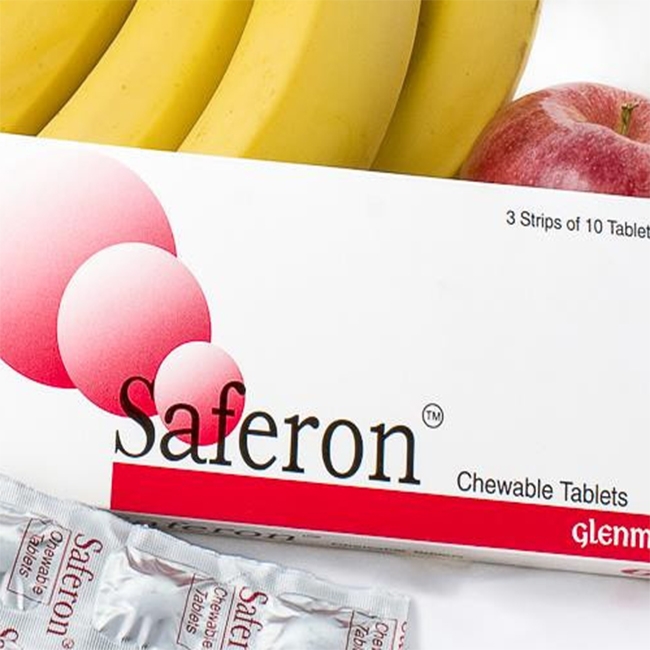 Viên nhai Saferon dự phòng và điều trị chứng thiếu máu thiếu sắt