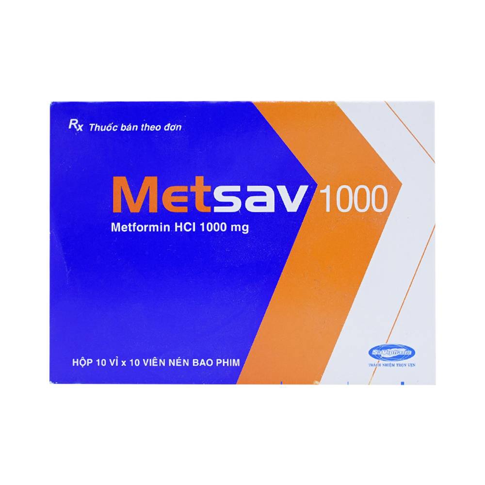 SaviPharma Metsav 1000, Hộp 100 Viên