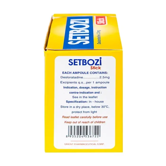 Setbozi Stick 2.5mg 20 ống x 5ml - Giảm viêm mũi dị ứng
